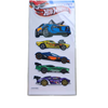 StickerBoo, Naklejki, zestaw naklejek z samochodami Hot Wheels, 1 mini arkusz, 6 naklejek