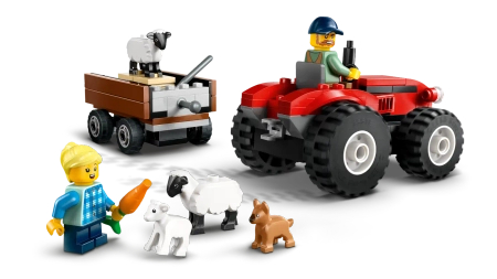 Klocki Lego City 60461 Czerwony traktor z przyczepą i owcą, 116 elementów