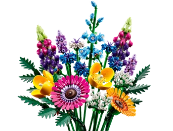 Klocki Lego Icons 10313 Bukiet z polnych kwiatów, 939 el., wysokie odwzorowanie szczegółów, rozbudowany zestaw, seria Botanical Collection, dla osób w wieku 18 lat+