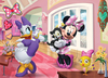 Disney Junior, Myszka Minnie i Daisy, Puzzle dwustronne 24 el. Dwie przyjaciółki, obrazek dwustronny, standardowe puzzle i po odwróceniu do kolorowania, dla dzieci w wieku 3+
