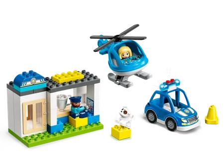 Klocki Lego Duplo 10959 Posterunek policji i helikopter, 40 elementów, oryginalne, dla dzieci 2+