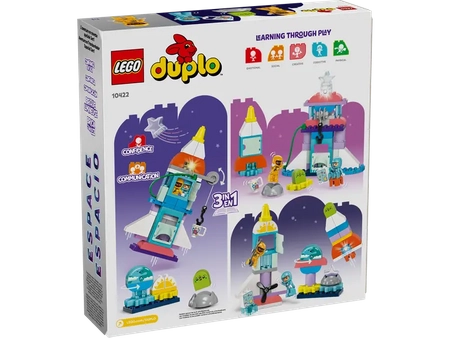 Klocki Lego Duplo 10422 Przygoda w promie kosmicznym 3 w 1, 58 elementów, wysoka jakość, bezpieczne klocki dla dzieci 3+