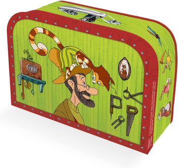 Pettson i Findus, Mała walizeczka 19 x 14 cm, wysoka jakość, oryginalny produkt na licencji z bajki, idealny do przechowywania dziecięcych skarbów