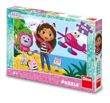 Dino Toys, Koci Domek Gabi, Puzzle dla dzieci maxi XL Podróżnicy, 100 el.