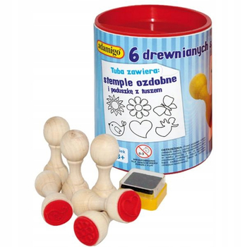 Pieczątki dla dzieci - 6 drewnianych stempli ozdobnych