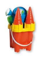 Androni, Zabawki do piaskownicy pomarańczowy Zamek i foremki 34, włoskie zabawki do piasku i na plażę