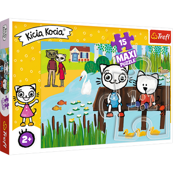 Kicia Kocia: puzzle MAXI 15 el. Trefl