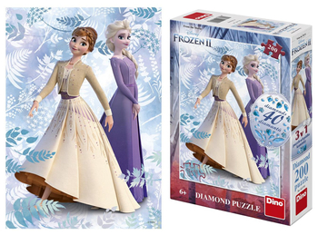 Księżniczki Disneya, Puzzle z diamencikami dla dziewczynek, Kraina Lodu II, 200 el.