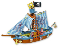 Statek piracki i 3 figurki SPONGEBOB, Simba