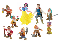 Figurki Królewna Śnieżka, książę i 7 krasnoludków - 9 figurek - Disney - Bullyland