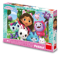 Koci Domek Gabi, Gabby's Dollhouse, Puzzle Paczka przyjaciół, 24 elementy, 26x18 cm, wiek dziecka 4+