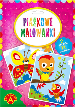 Piaskowe malowanki: motylek i ptaszki