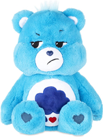 Basic Fun, Troskliwe Misie, Pluszowa maskotka niebieski miś z chmurką na brzuszku Gderek, 34 cm, miły plusz, oryginalna zabawka na licencji, wyszywane oczka, plastikowy nosek, wiek dziecka 4+