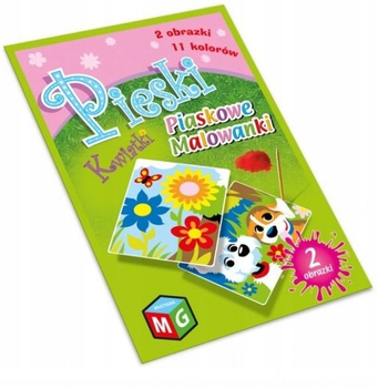 Piaskowe malowanki: kwiaty i pieski