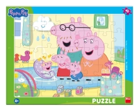 Dino Toys, Świnka Peppa, Puzzle ramkowe Rodzeństwo, 40 el.