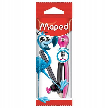 Cyrkiel szkolny z ołówkiem, Różowy, Maped