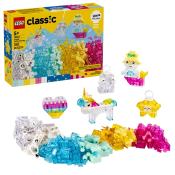 Klocki Lego Classic 11040 Magiczny zestaw z przezroczystymi klockami, 340 el. dla dzieci w wieku 5+