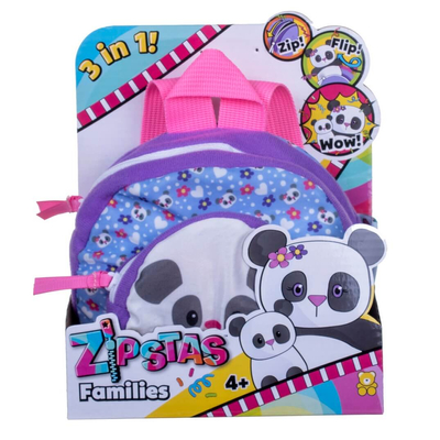 Zipstas Panda – Zabawka 2w1 Plecak i Maskotka, Golden Bear, 4+, 15x15 cm