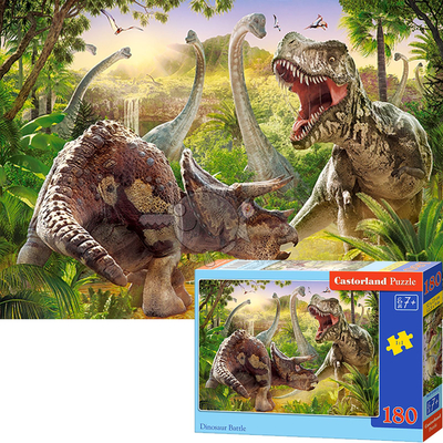 Castorland, Dinozaury, Puzzle 180 z dinozaurami, dla dzieci wieku 7+