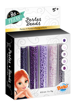 Buki Be Teens, Tuba z perełkami, Fioletowe koraliki, PE008