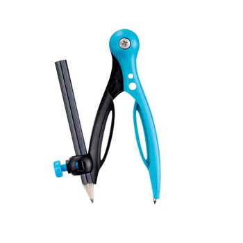 Cyrkiel szkolny z ołówkiem, Niebieski, Maped