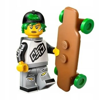 Klocki Lego Minifigures 71048 Figurka Longboarder, 8 elementów, seria 27, wiek dziecka 5+