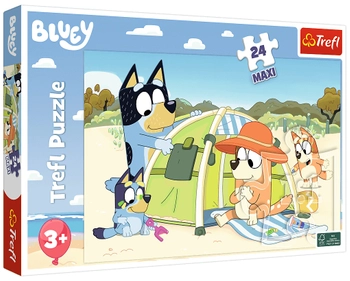 Bluey, Puzzle Maxi 24 el. układanka 60 x 40 cm dla dzieci w wieku 3+, oryginalna od Trefla