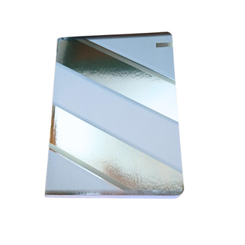 Zeszyt A5/80k w Kratkę Pasy Srebrno-Złote Beniamin