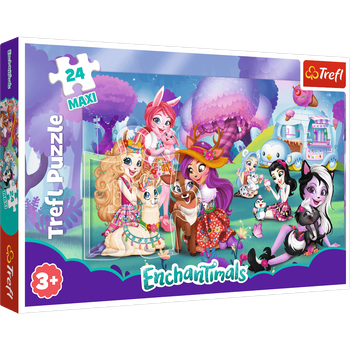Trefl, Enchantimals: Puzzle 24 el. MAXI, duże elementy, wiek dziecka 3+