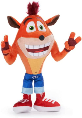 Crash Bandicoot, Maskotka pluszowa Bandicoot 30 cm, miły plusz, łapki w górze, dla fanów gry
