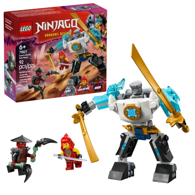 Klocki Lego Ninjago 71827 Mech w zbroi bojowej Zane’a, 92 elementy, oryginalne klocki dla fanów Ninjago, nowość od Lego