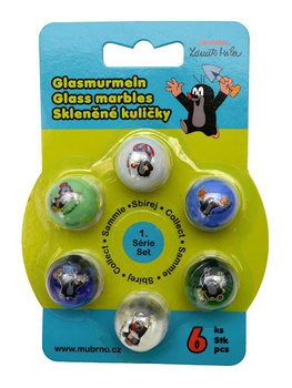 Krecik - Szklane kulki - 6 szt.