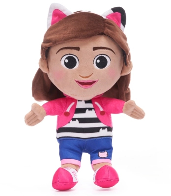 DreamWorks Koci Domek Gabi, Maskotka pluszowa dziewczynka Gabi, główna bohaterka, zabawka z bajki, wys. ok. 23 cm w pozycji siedzącej, bardzo miły plusz, dla dzieci w wieku 0+