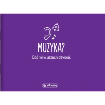 Zeszyt do nut A5 16k Herlitz Fioletowy Poprzeczny Coś mi w uszach dzwoni