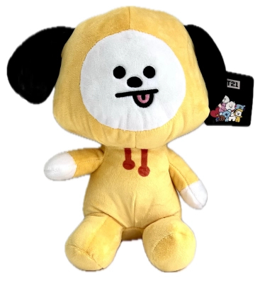 BT21, Maskotka pluszowa Chimmy, 26 / 29 cm, żółty, oryginalny pluszak, na licencji, zabawka z miłego pluszu, dobre wykonanie, bezpieczna dla dzieci
