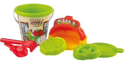 Androni, Zabawki do piaskownicy Pizza 75, 7 elementów do piasku, wysoka jakość, wyprodukowane we Włoszech