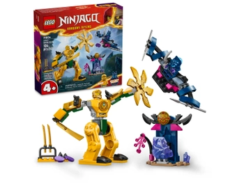 Klocki Lego Ninjago 71804 Mech bojowy Arina, 104 elementy, oryginalne klocki, figurka ninja i figura wojownika Wilczej Maski, dla czterolatków i starszych
