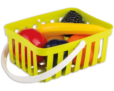 Androni, Mini koszyk z owocami dla dzieci 8 szt. - 60, włoskie zabawki dla dziewczynek, zabawa w zakupy sklepik