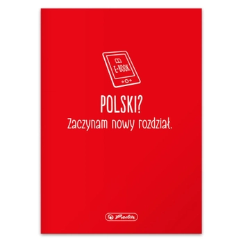 Herlitz, Zeszyt w linię, format A5, 60 kartek, do j. polskiego, język polski, gramatura 70g