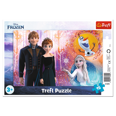 Trefl Kraina Lodu Frozen Puzzle ramkowe dla najmłodszych 15 el. Anna Elsa Kristoff Olaf