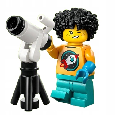 Klocki Lego Minifigures 71048 Figurka Astronomka z teleskopem, 13 elementów, seria 27, wiek dziecka 5+