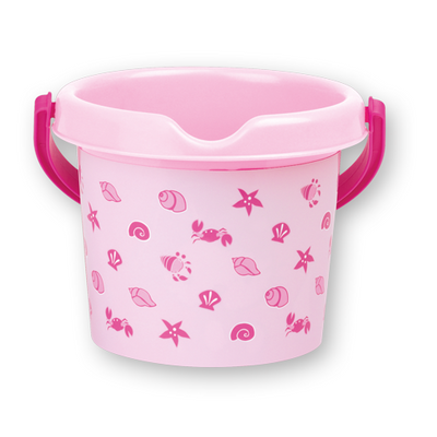 Zabawki do piasku, Różowe wiaderko do piasku Sea Shell 92, wysoka jakość wykonania, włoski producent