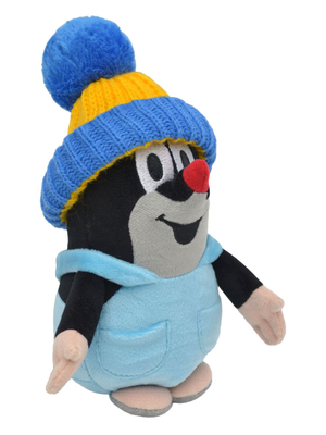 MU Brno, Krecik pluszowa maskotka w spodenkach i czapeczce, 20 cm