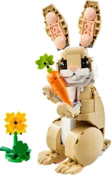 Klocki Lego Creator 31162 Uroczy Królik, 326 elementów, możliwość zbudowania 3 zwierzątek: królik, lama lub foka, wiek dziecka 8+