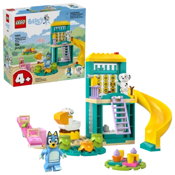 Klocki Lego Bluey 11201 Blue i Łatka na placu zabaw, 104 elementy, wiek dziecka 4+
