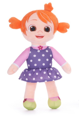 Cocomelon, Maskotka pluszowa YoYo, siostra JJ-a i TomToma, 34 cm, oryginalna, dbale wykonana, miły materiał, wiek dziecka 1,5 - 4 lata