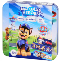 Psi Patrol, Plasterki opatrunkowe Chase, 30 szt., metalowe opakowanie