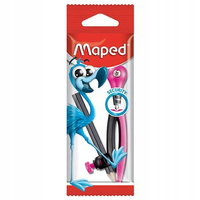 Cyrkiel szkolny z ołówkiem, Różowy, Maped