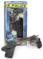 Gonher, Pistolet na kapiszony 8 strzałów, Rewolwer z kaburą Mały Policjant 433/0, wykonany z metalu, wyprodukowany w Hiszpanii