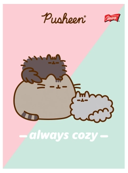 Zeszyt w linie, Pusheen - always cozy, linia dwukolorowa, format A5, 32 strony, linia dwukolorowa, okładka laminowana